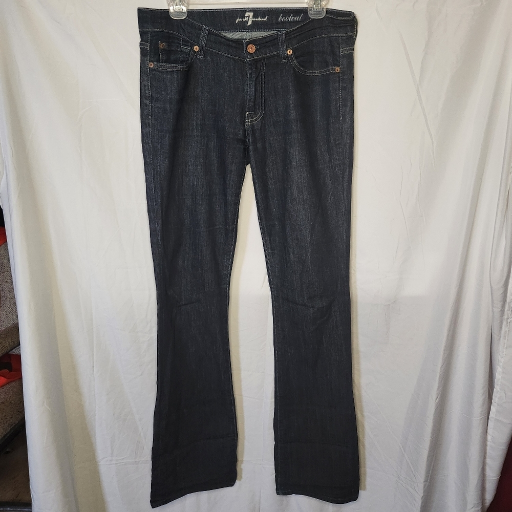 7 For All Mankind Womens 28 Bookcut Dark Wash Jeans Blue U075BJ702S